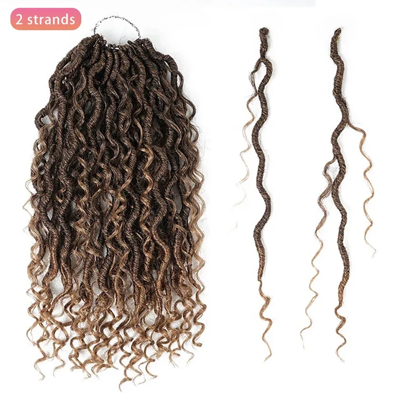 River Locs Crochet Braids Twist Hair Natural Deep Faux Locs Crochet Hair Braids Twist Pre-Looped Synthetic Hair Extension