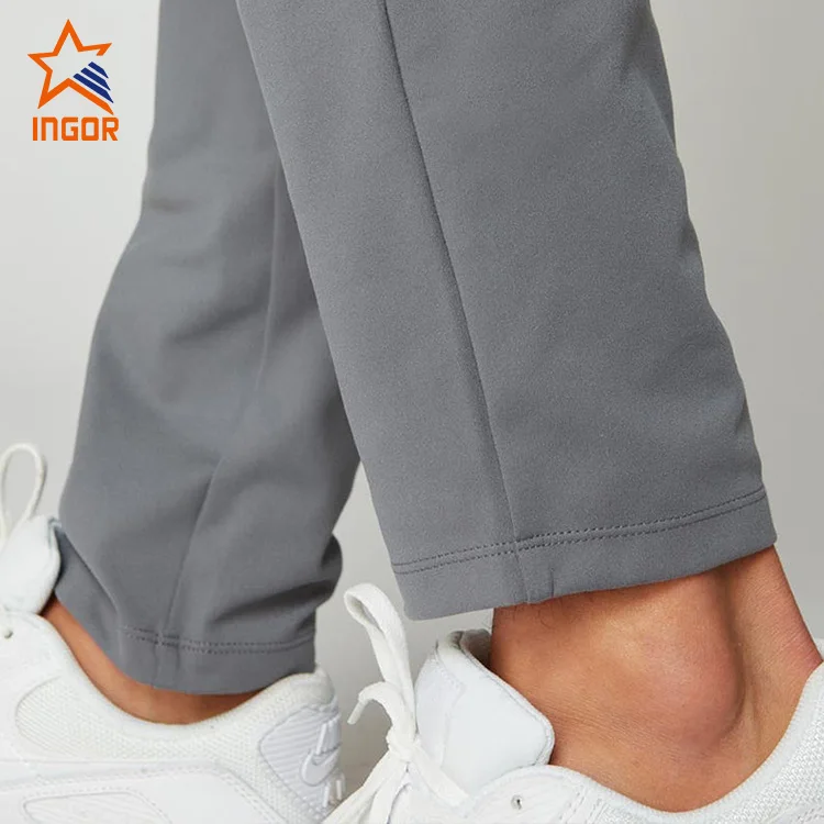 Ingor Slim Leg Polyester Pants Casual Mens Pant