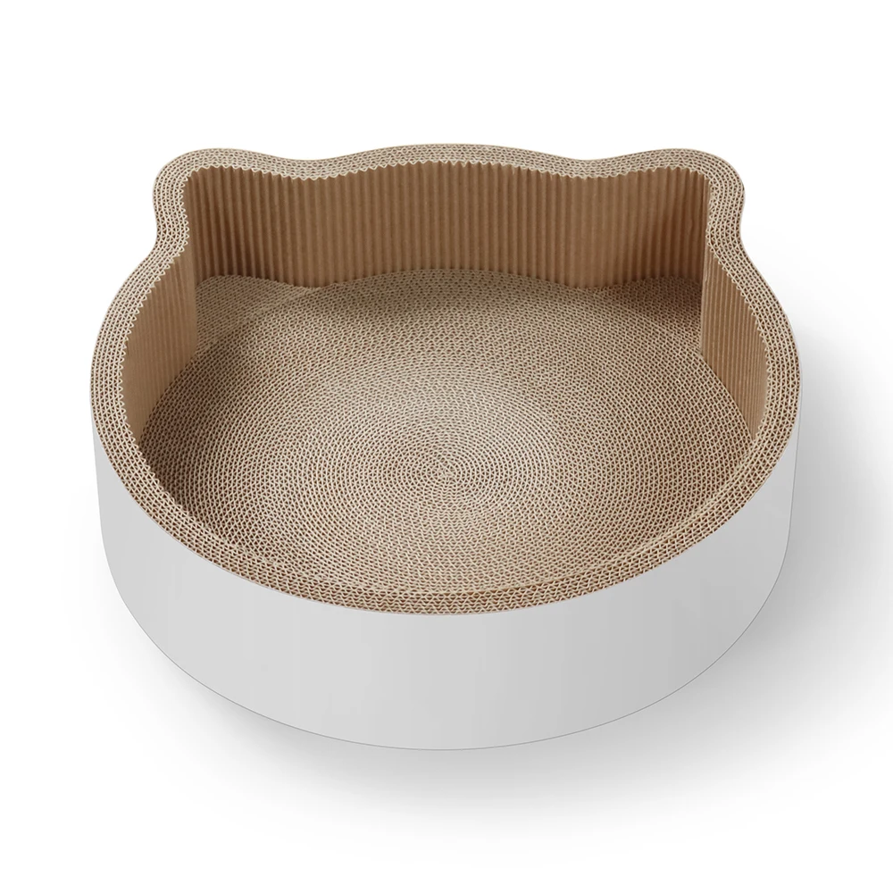 Best Pet Supplies Scratching Board Cat Head Cat Nest Natural Recycled Corrugated Cardboard Active Play Stress Relief Pet Toys