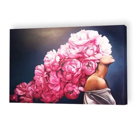 Hot selling living room decoration painting still life painting flower girl character oil painting custom size and picture