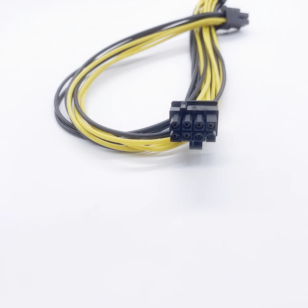 PCIe 6 Pin to Dual 8 Pin 6+2 Pin Connectors Graphics Card 40+20cm 16 AWG Cable PSU Riser Adapter Cable