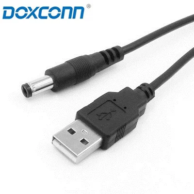 DOXCONN Custom 50cm 0.5m USB Male to DC male cable 3.5*1.35mm Barrel plug 9V 12V DC Power cable for charging
