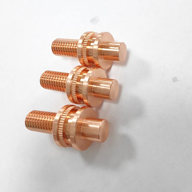 Precision OEM copper bronze T2 C1100 Knurled Insert thumb Screws