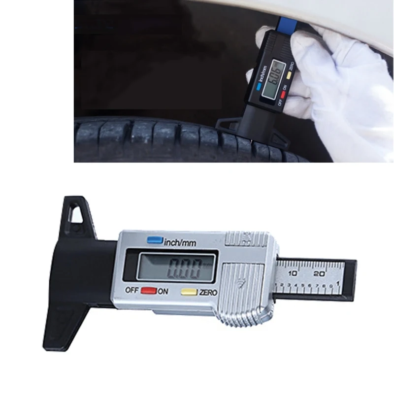 0-25mm Electronic Digital Tread Plan Refinding Rounds Refinding Outcome Exists tire tread depth gauge, Depth Vernier Caliper