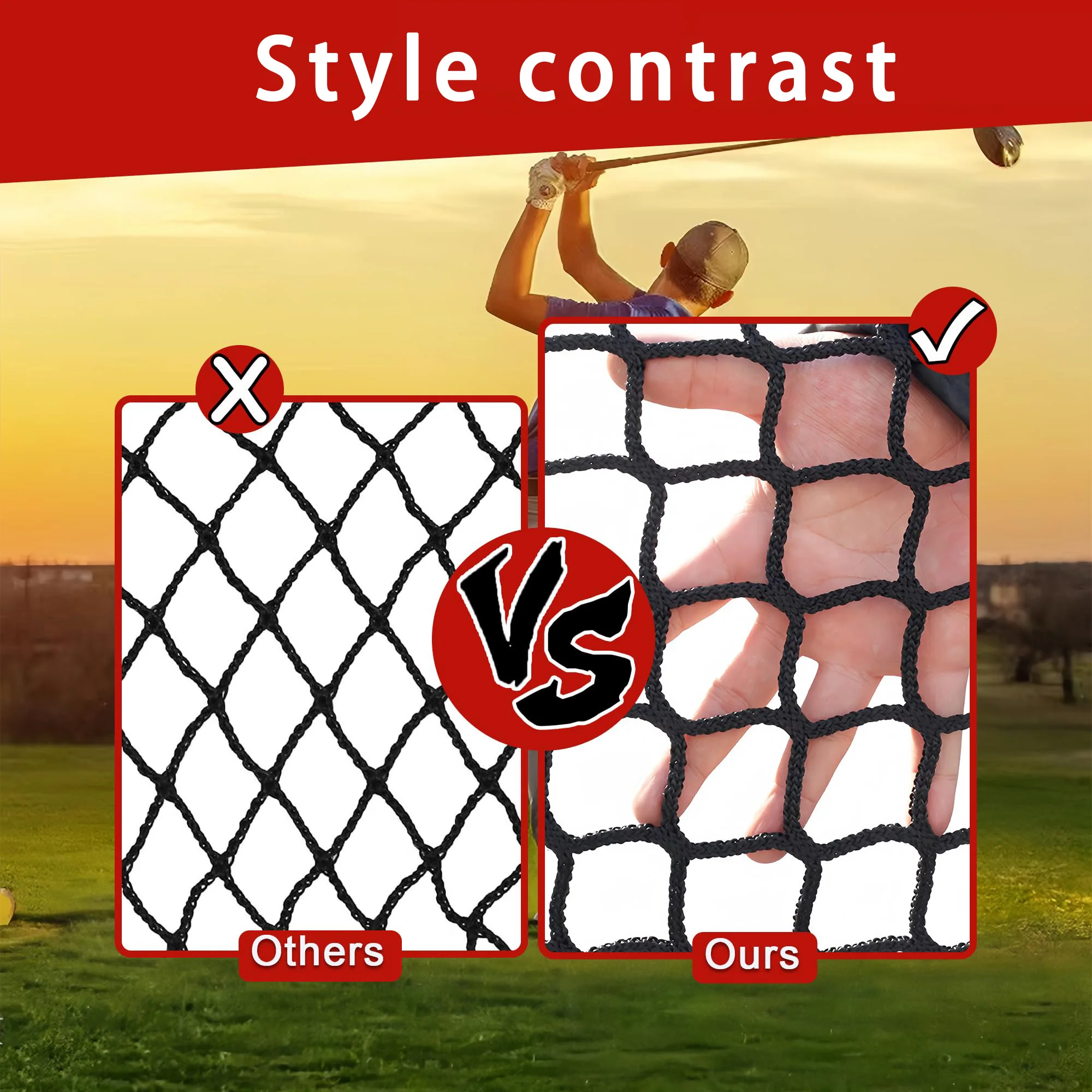 Foldable portable golf practice net Golf hitting net Backyard sports net is suitable for all kinds of sports.