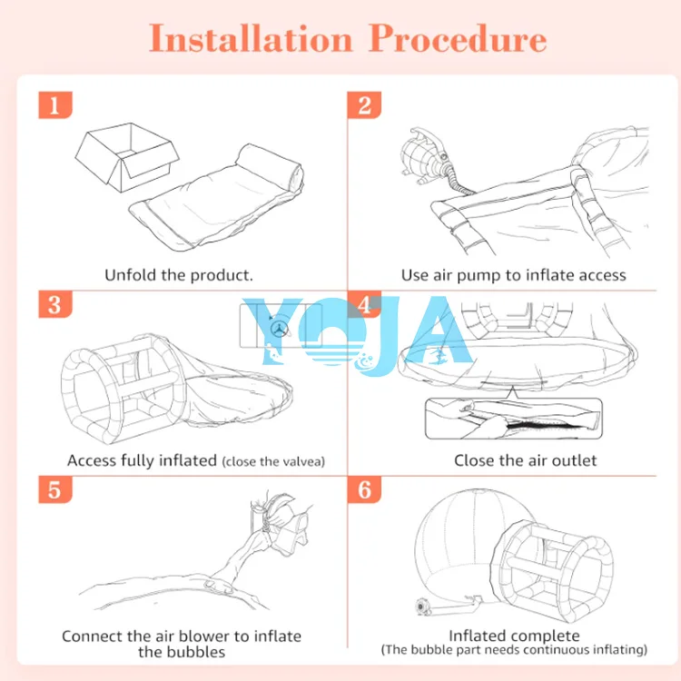 High quality bubble Tent PVC Inflatable balloon clear dome outdoor camping tents party clean bubble house for kids Factory price