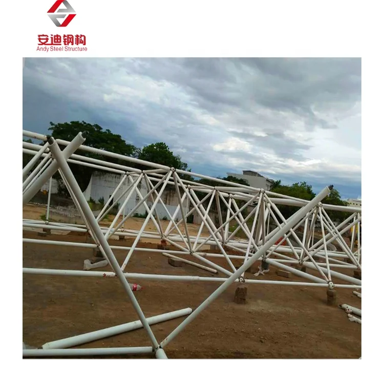 China Flat Space Frame Construction Roofing Prefab Flat Space Frame Steel Structure Building Roof Structural Steel Fabrication