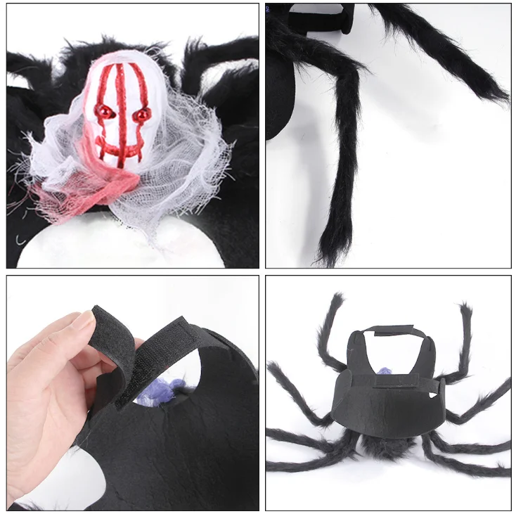 Wholesale Accesories Supplies New Invention Chest Set Back Spider Skull Clothes Clothing Halloween Costume Pet