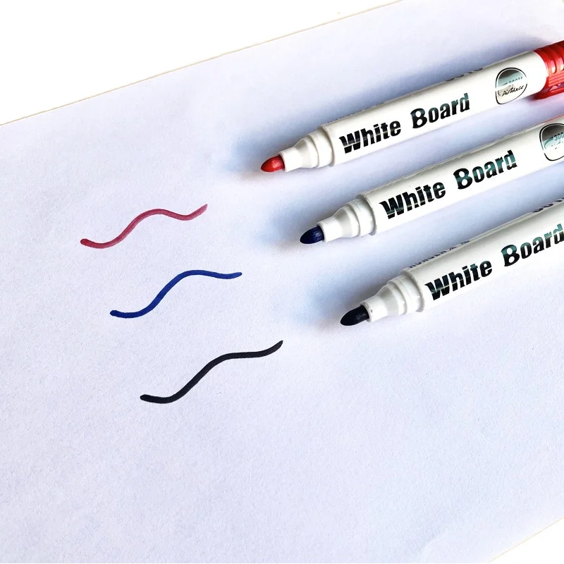 High Quality 10-Piece Dry Erase Wipe Oil-Based Markers Whiteboard Writing Medium Wholesale for Office & School Supplies