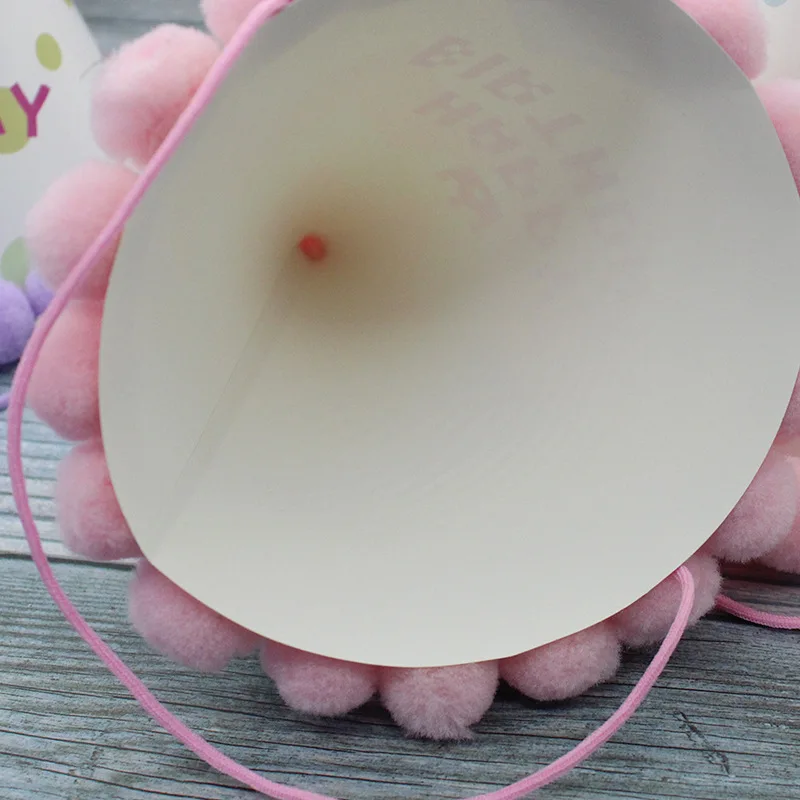 Wholesale Pink Blue Happy Birthday Cap Celebrity Party Baby Crown Paper Hats For Boy And Girl