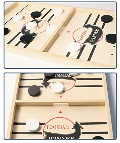 Large Sling Puck Game Foosball Winner Board Game Wooden Hockey Table Game