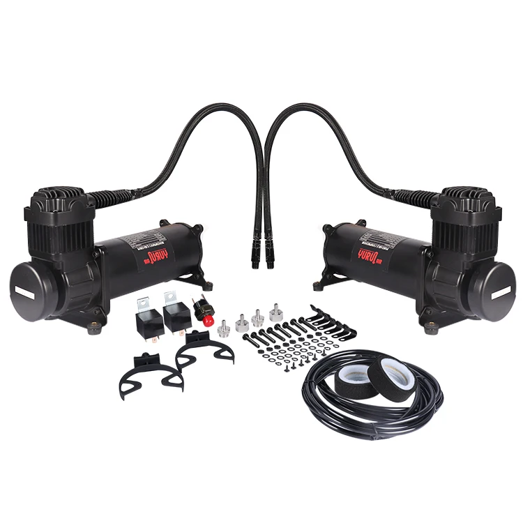 12v professional portable air ride suspension compressor kits set car airbag inflators for cars