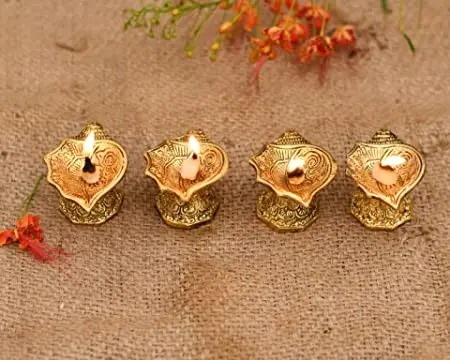 Античная латунная Хрустальная Akhand Diya масляная лампа лента светодиодный домашний декор пожа гостиная храм идеальный подарок