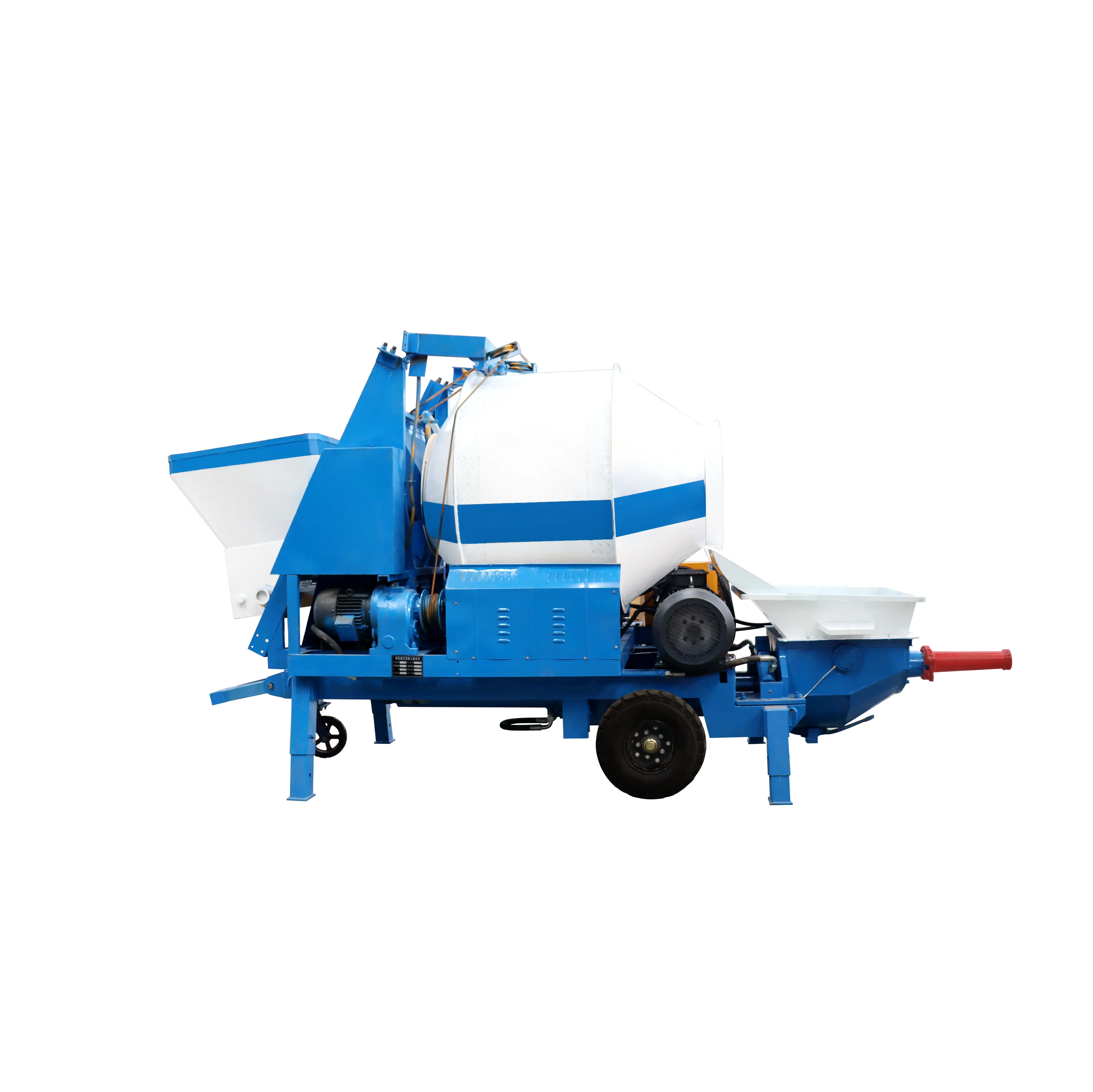 Portable Electric/Diesel Power Self Loading Concrete Mixer Pump Machine Cement Mixers With Pumps