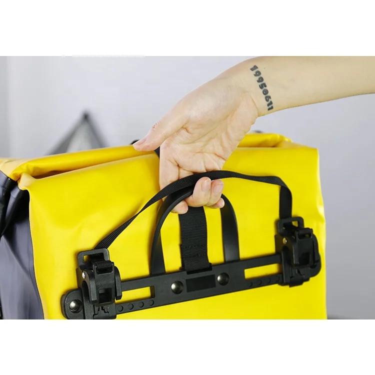 WHEEL UP PVC 25L Waterproof Cycling Rack Panniers Bicycle Travel Pannier Bag