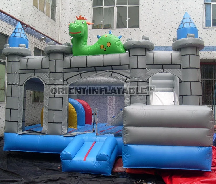 Orient Inflatables Popular 5n1 dragon combo inflatable bouncy castle and slide