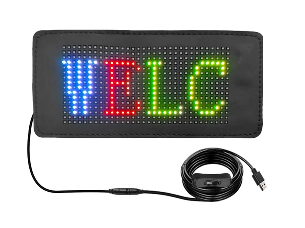 LED Light Signs for Car Smart APP Programmable Flexible LED Sign Blue tooth APP Control Custom Text Patterns, Animations Display