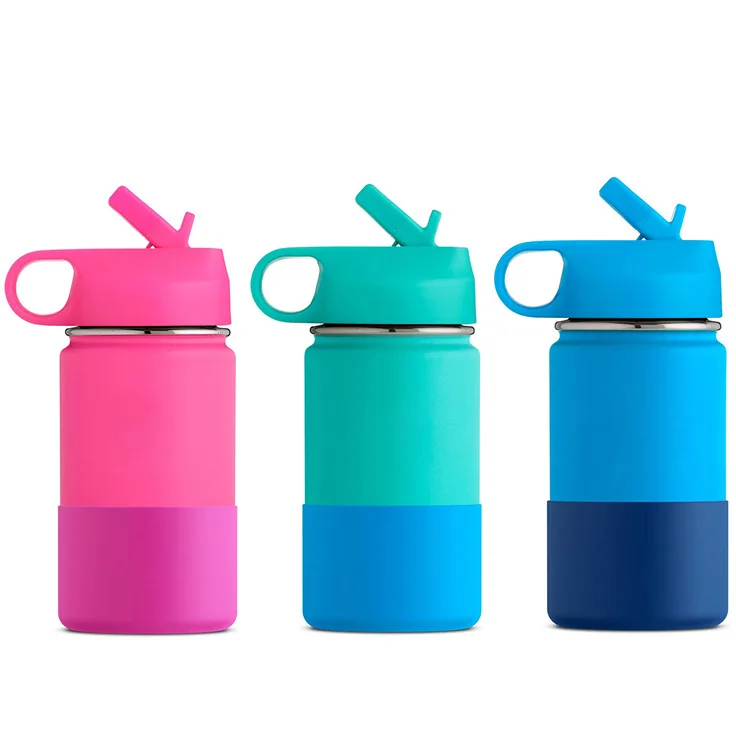 Customize Logo 18/8 Stainless Steel 18oz Water Bottle Thermos Gym Bottle With Silicone Boot