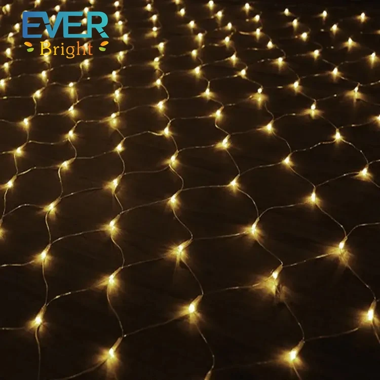 Waterproof Holiday Garden Blue And White Led Net Lights Wire For Weddings For Trees Trunk On Ceiling