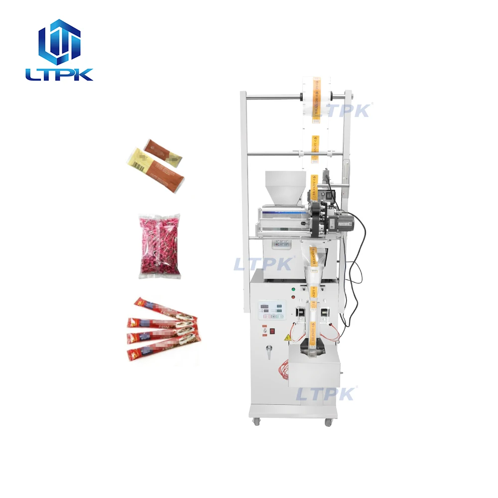 Automatic 2-200g back seal bag pillow stick sachet filling packing machine with euro hole for dry powder granules