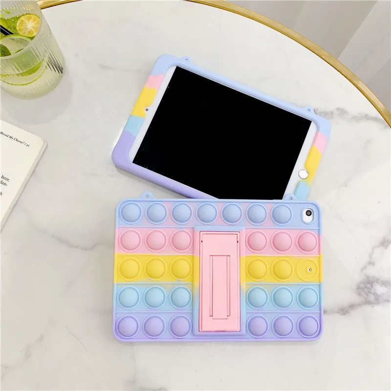 Радужный силиконовый чехол для Ipad Push Pop it Bubble игрушки-антистресса ipad Pro 11 2018 10 2/9 7 дюймов планшета