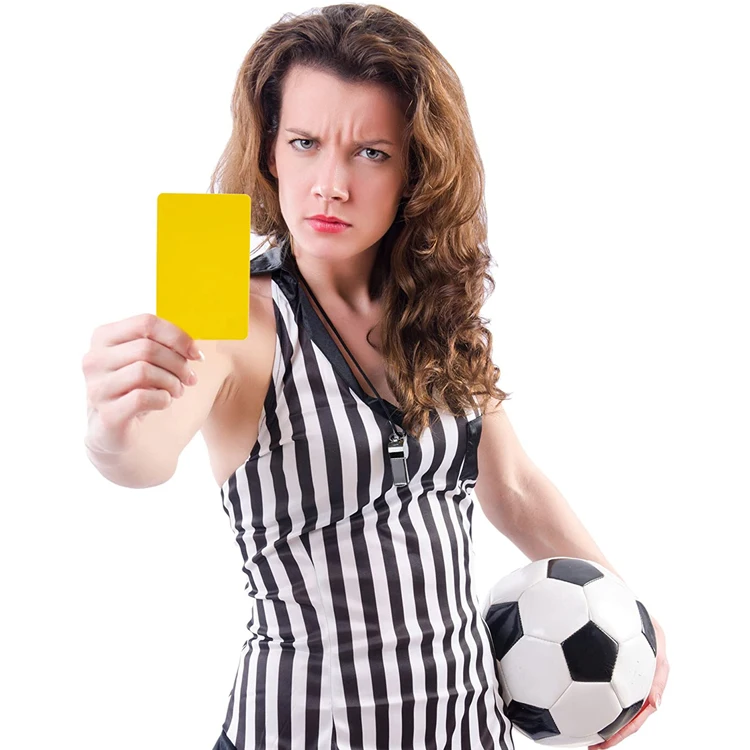 Custom logo Sports Referee Card Set Red and  Yellow Card for Football Soccer Training Equipment