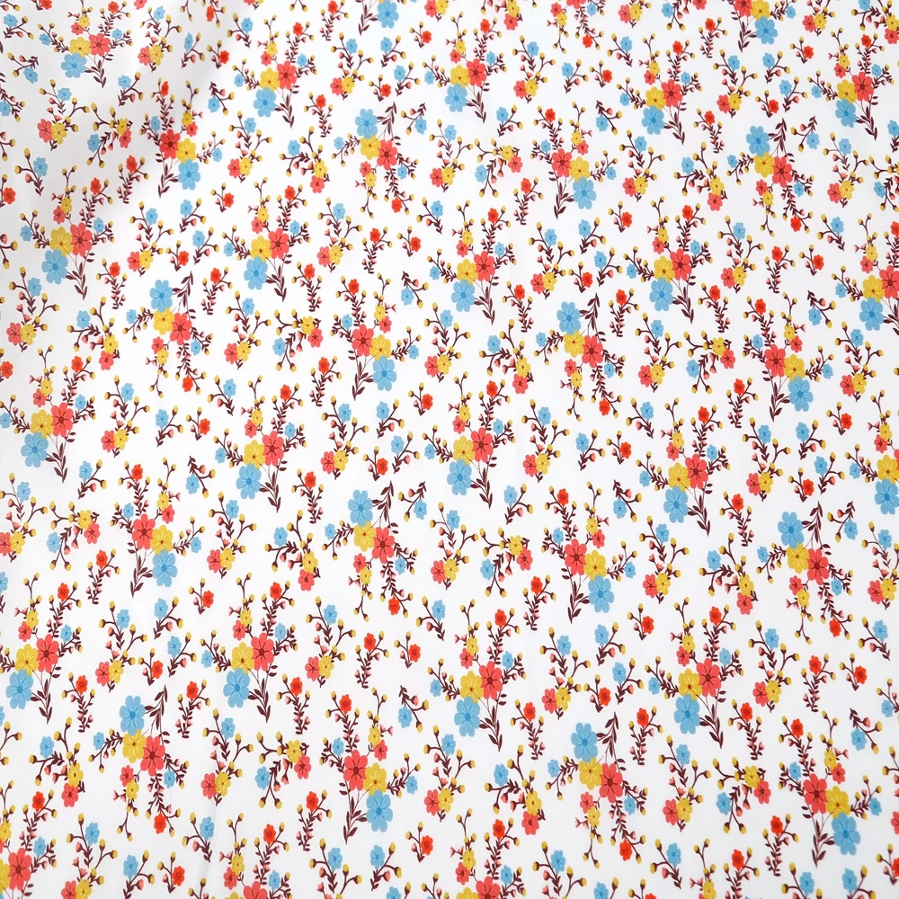 Tana Cotton Fabric Floral Digital Print Custom Poplin London Liberty Textile