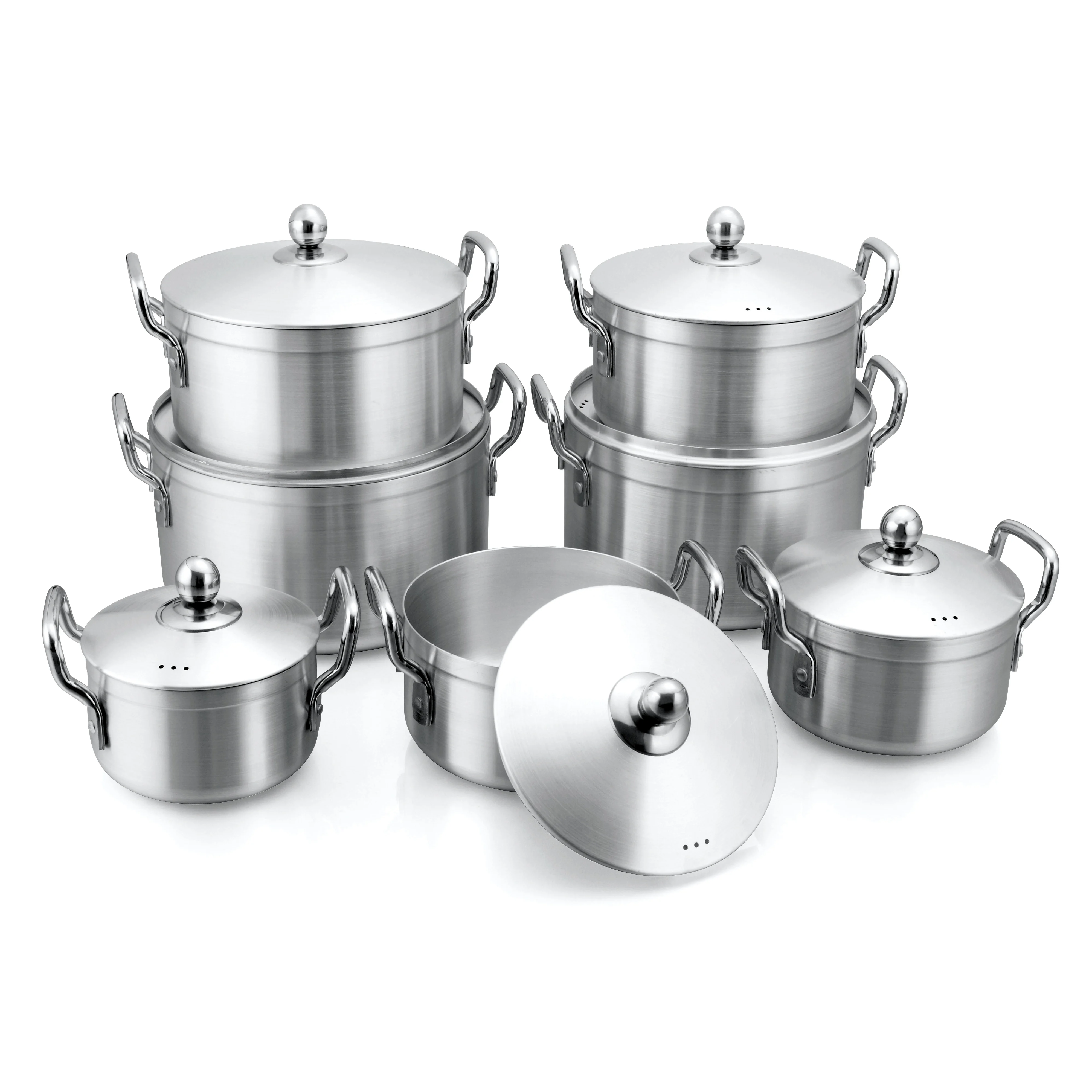 Chinese hot sales aluminum 7pcs cooking pots and pans sets