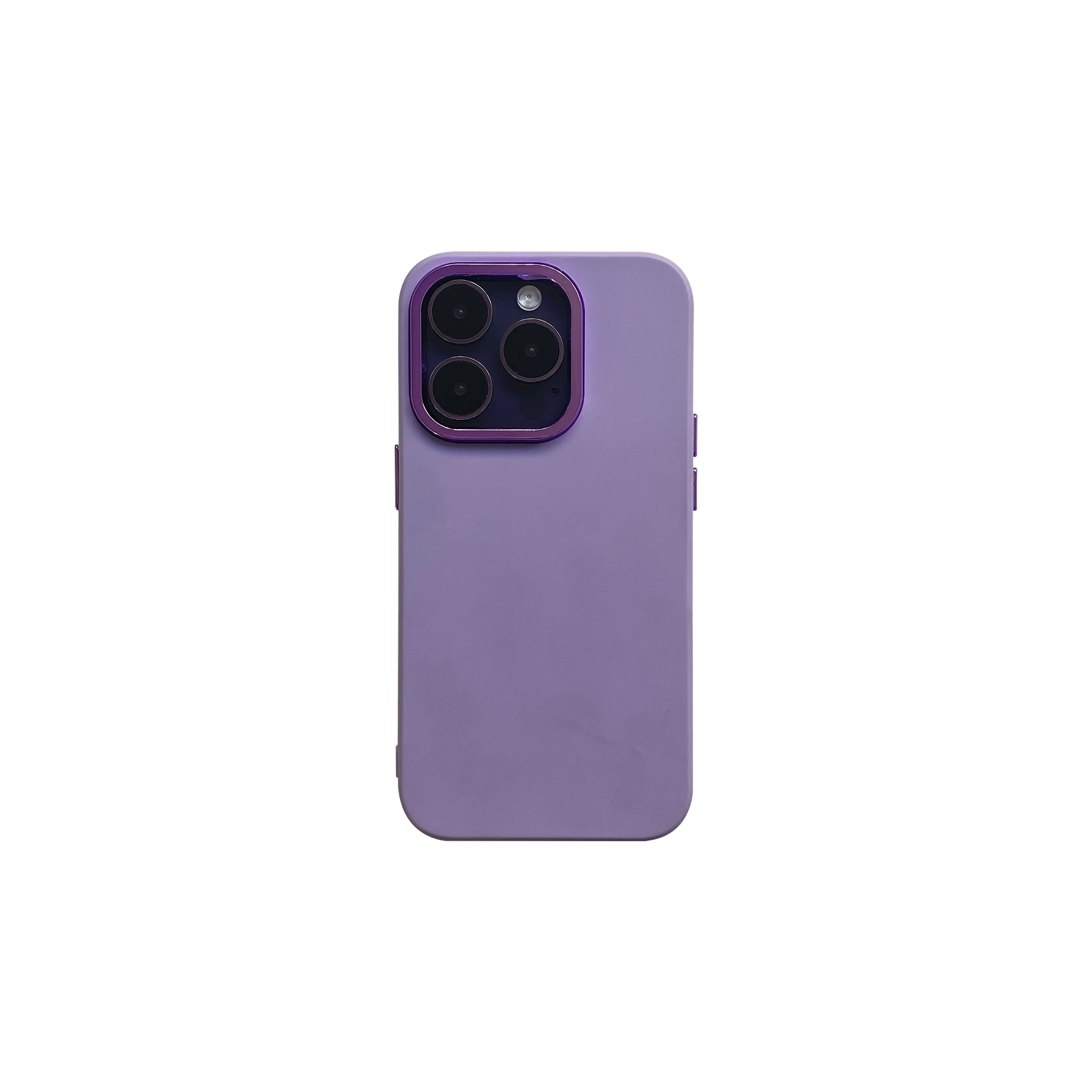 Luxury Metal Camera Lens Protection Mobile Cover Solid Color TPU Frosted Metal Button Phone Case For Iphone14 Pro Max