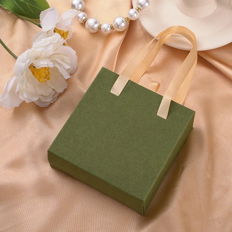 paper sliding drawer gift boxes colorful cute jewelry storage packaging box Gift Box Handle Necklace Jewelry Packaging