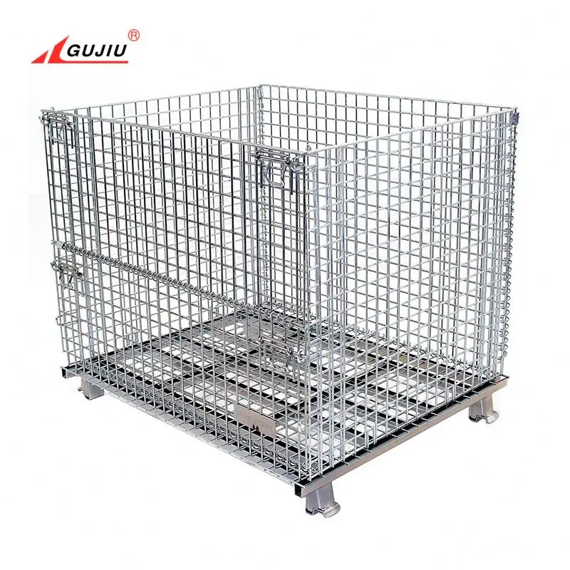 Сверхмощный Stillage транспорт складной склад укладки провода хранения сварные жесткой стальной металлической клетке поддон