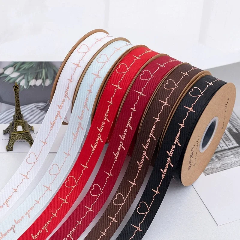 High Quality Customized Printed Logo Personalized Brand Name Happy Birthday Polyester Ribbons for Gift Decorations