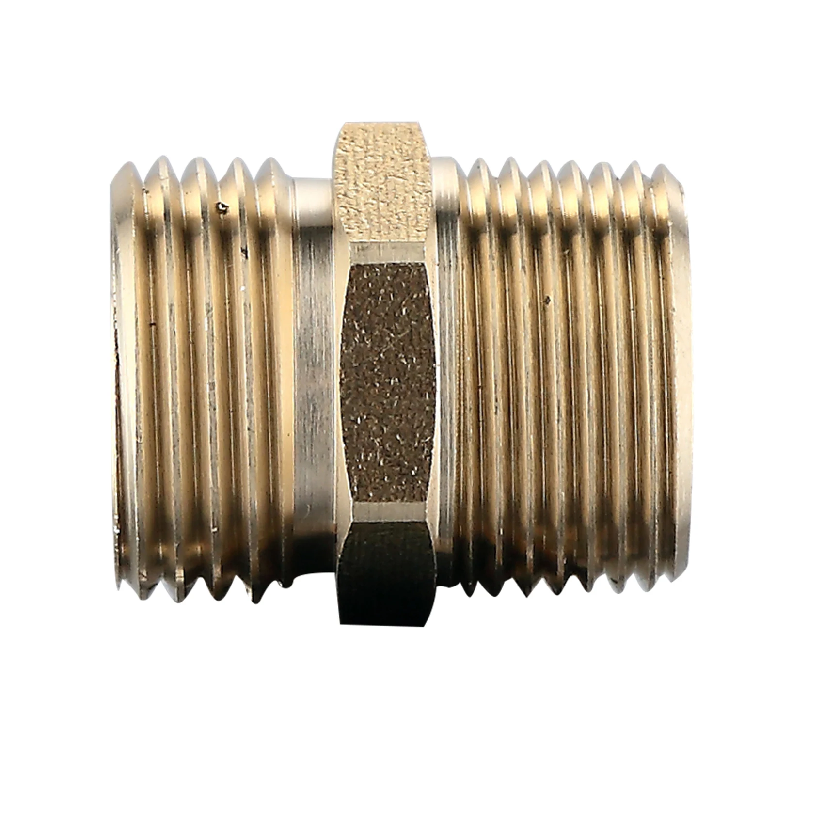 3/4 inch GHT Male to 3/4 inch NPT Male Brass Pipe Fitting, Garden Hose Connector, 3/4 inch  Double Male Adapter Fitting