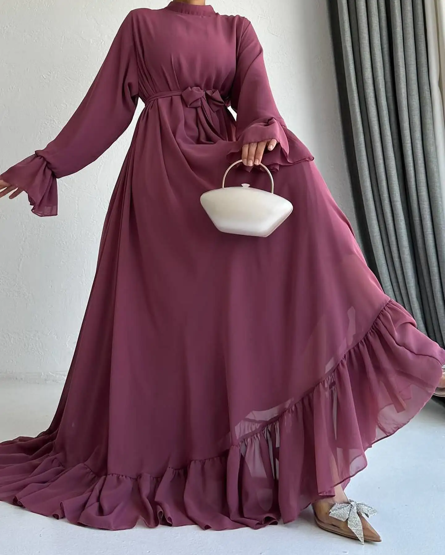 2024 New Women Dress Islamic Traditional Muslim Clothing Abaya Dubai Muslim Dresses For Women
