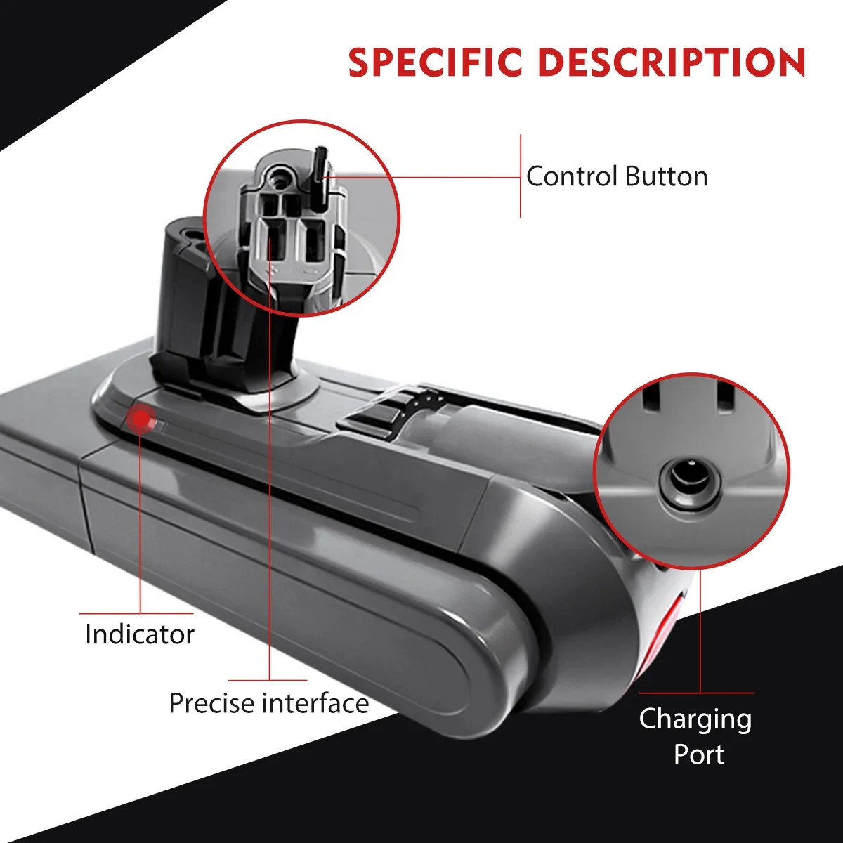 NEWEST 25.2V 4000mAh Lithium-Ion Battery 21700 cells Replacement for Dysons V11 Vacuum Cleaner Battery