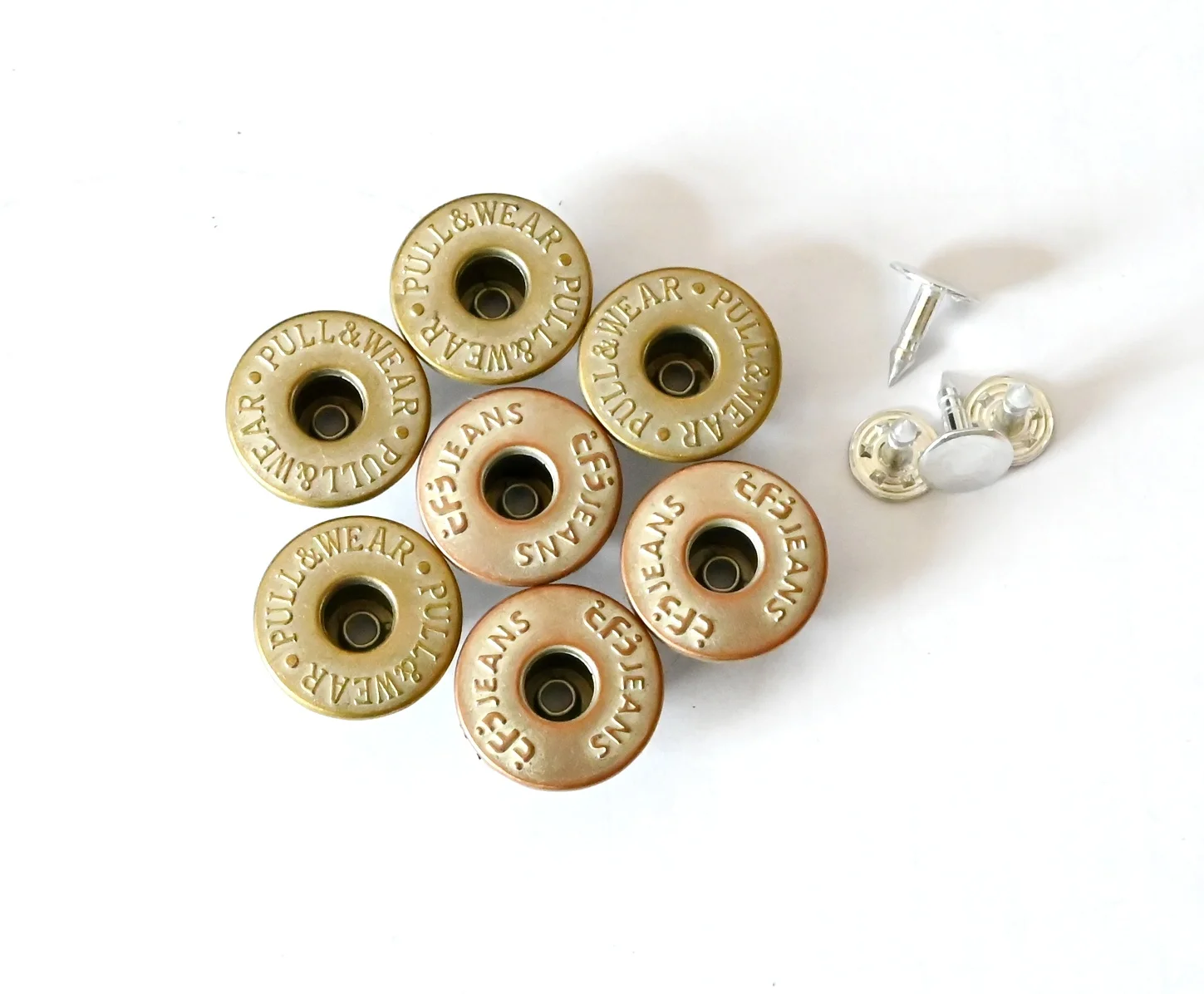 Manufacturer Custom Metal Accept Customized Plating Oem Round Jeans Buttons Rivets