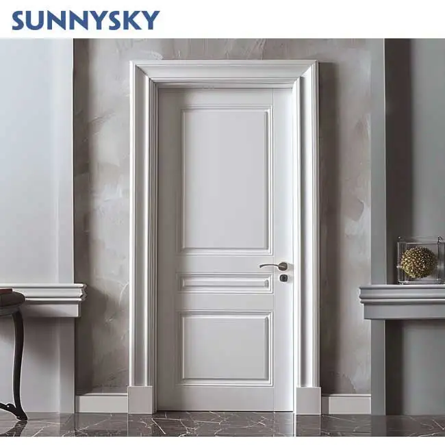 Sunnysky дешевые простые современные гостиничные апартаменты интерьерные деревянные панели белые двери для спальни