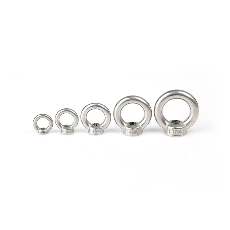 304 fastener Stainless steel pivoting eye nut screw with nut