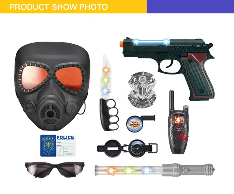 new design military play set children toys gun with light sound