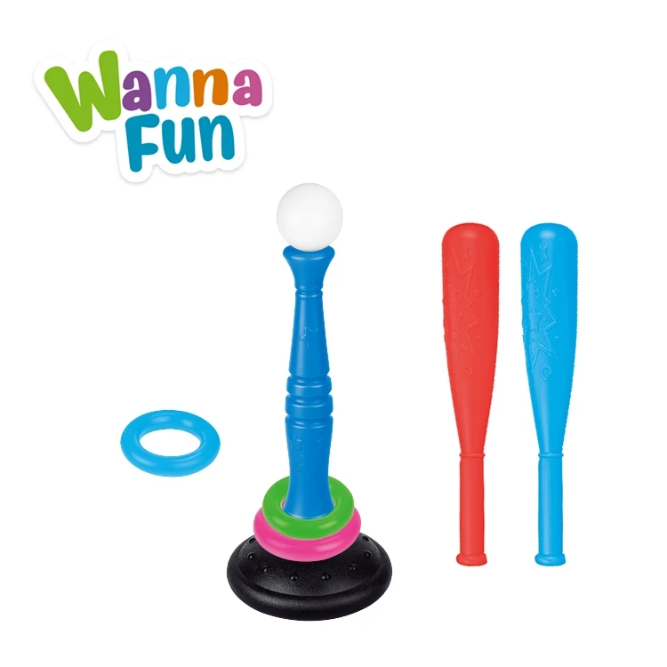 2 In 1 Sports Toy Throwing Exercise Trainer Outdoor Baseball Set Toys Plastic Ring Toss Game