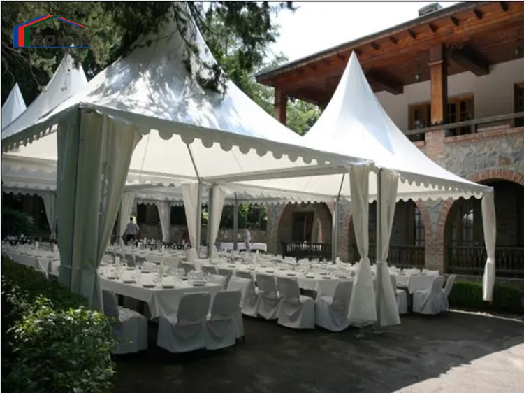 White Party High Peak Waterproof Pagoda Tent For Outdoor Events