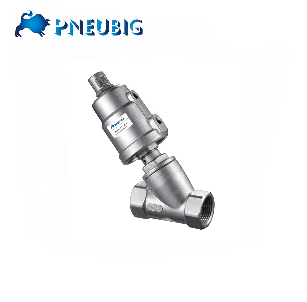 
SSJZF Series Stainless Steel Valve Pneumatic Angle Seat Piston Valve 