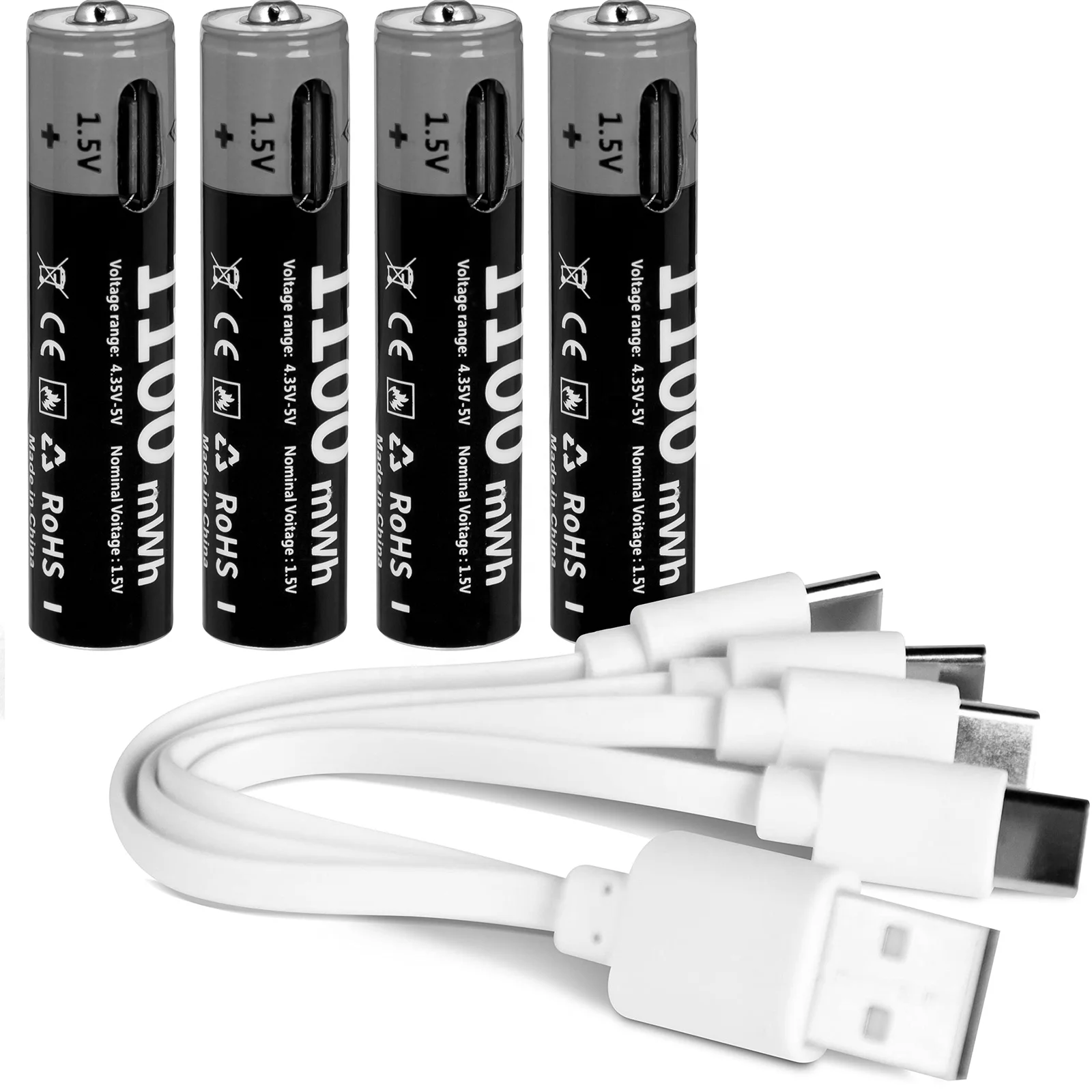 1100Mwh 750 мАч USB Type-C порт AAA литиевая батарея 1,5 V игрушки перезаряжаемые батареи для переключателя