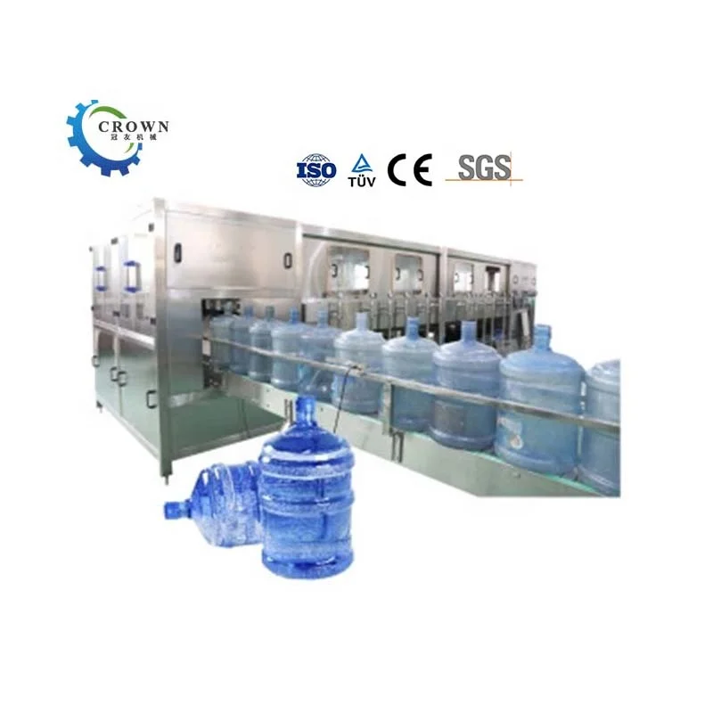 Complete 5 gallon 20L bottle Water filling Production Line mineral water Filling Machine filling packing line