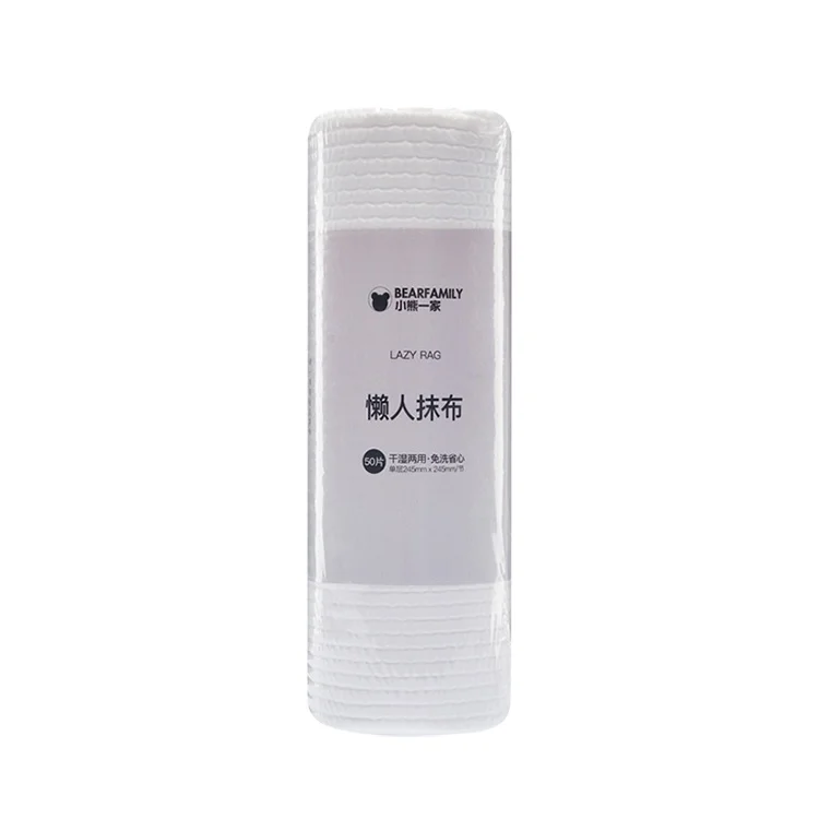 Bearfamily Convenient Non-woven Fabric Disposable Towel Roll White Cleaning Cloth