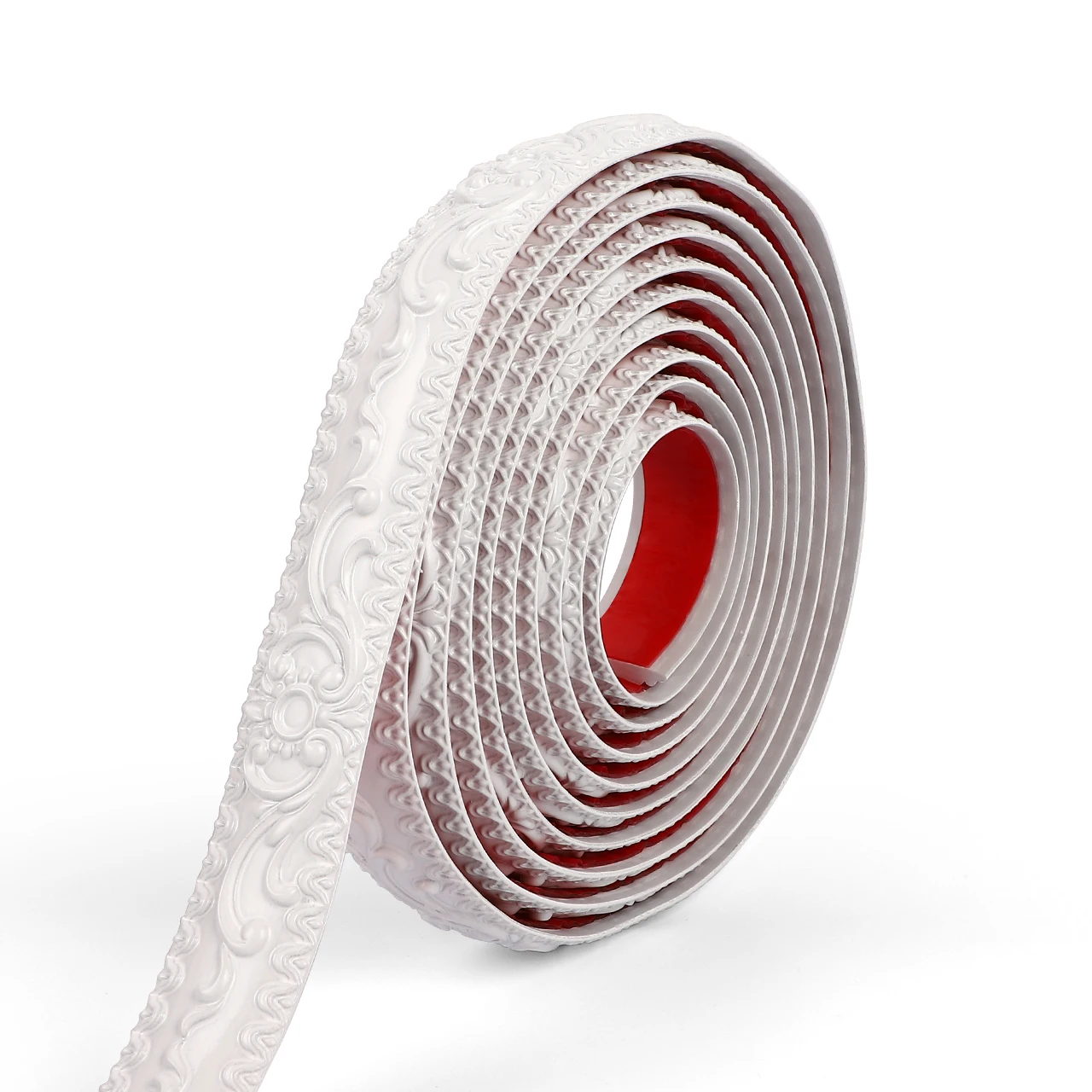 Гибкая гибкая ПВХ Плавная отделка самоклеящаяся белая потолочная настенная отделка для мебели двери гардероба столешницы