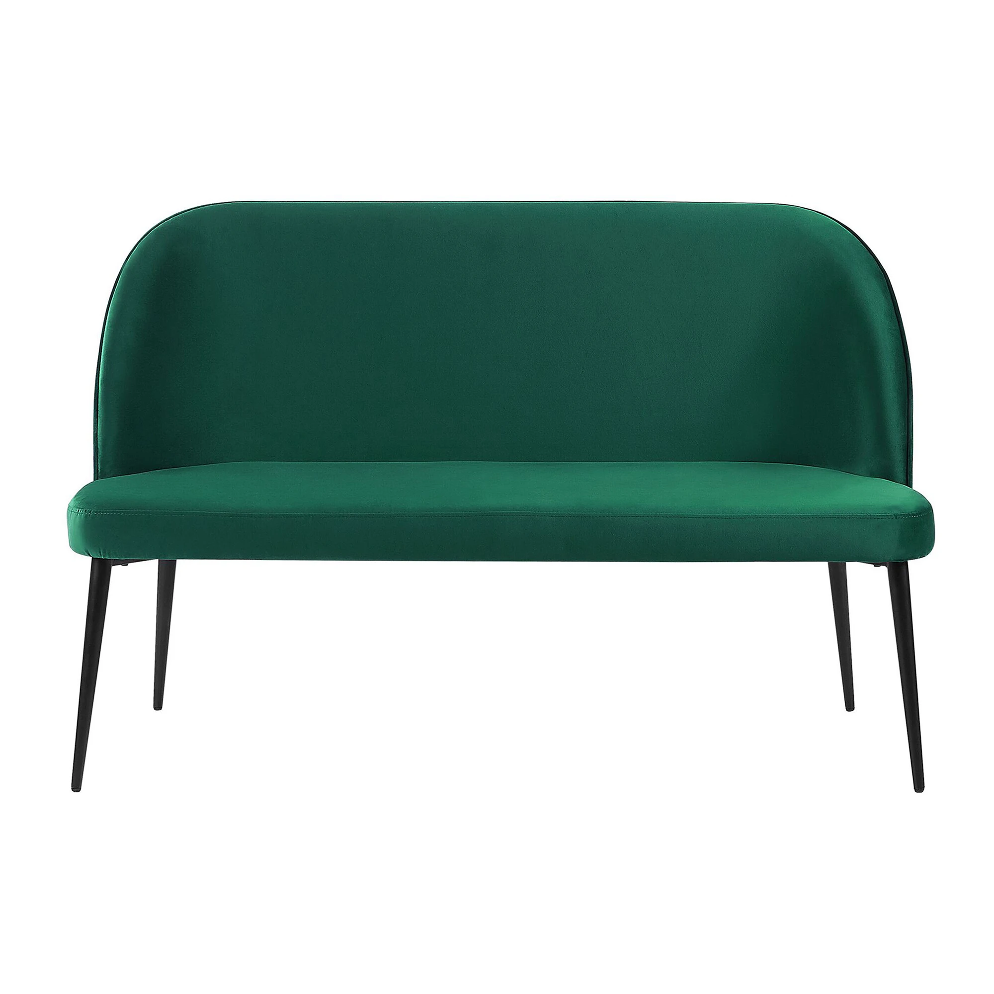 Nordic Furniture Dining Lounge Loveseat Upholstered Velvet Couch Double Seat Sofa Chair with Metal Feet