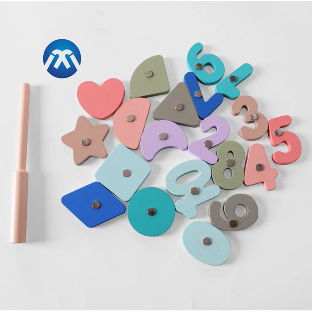 Hot sale kids educational wooden toy for children digital puzzle blocks