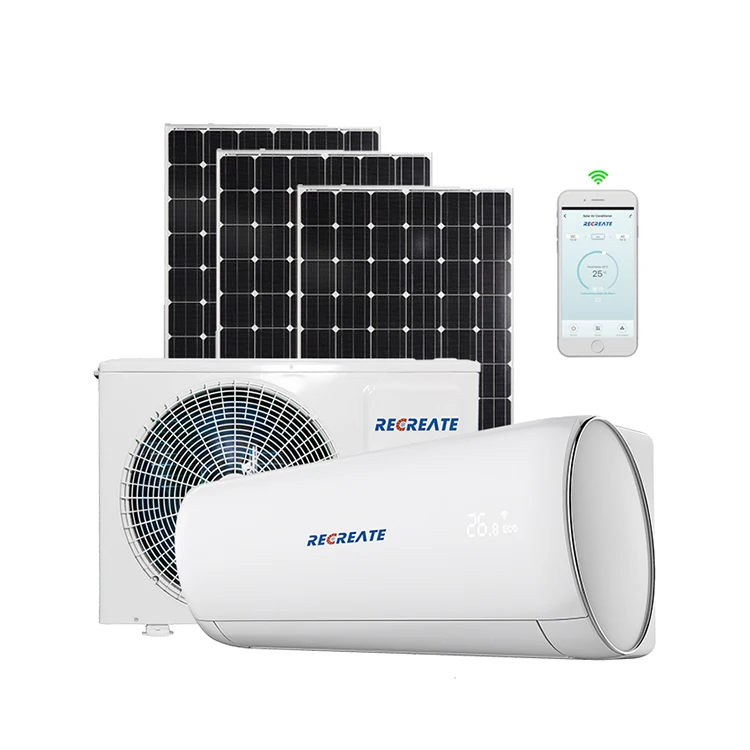 Low Price Factory Solar Air Conditioner 12000btu Split 100% RV 1.5hp/1ton