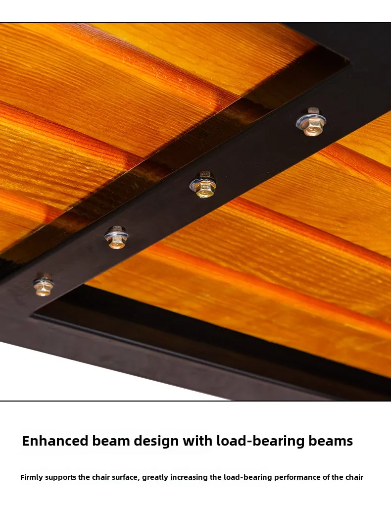 European Classical Cast Aluminum Garden PS Wood Bench Long Chair Set Rustproof Outdoor Patio Park Modern Design